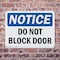 Signmission Do Not Block Door, 14 in W x Rectangle, Plastic OS-2PACK-NS-P-1014-L-15414 - alternate 6